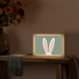 Hazen - Oren - Roze Light Box met kabel (Tafellamp) klein -sfeer4