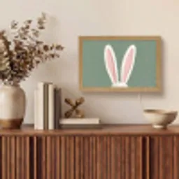 Hazen - Oren - Roze Light Box met kabel (Tafellamp) klein -sfeer2