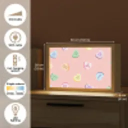 Hart - Snoep - Pastel - Tekst Light Box met kabel (Tafellamp) klein -USP_EN