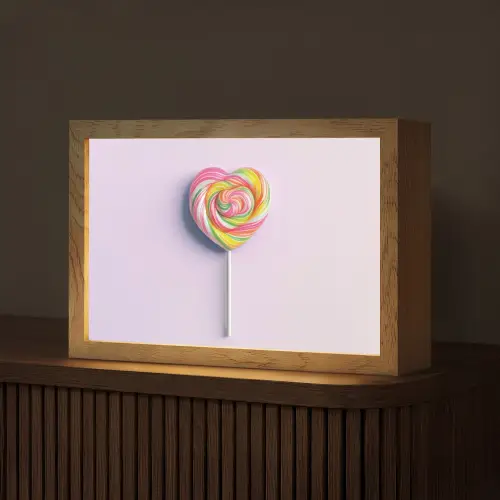 Hart - Lolly - Snoep Light Box met kabel (Tafellamp) klein -z3d_website