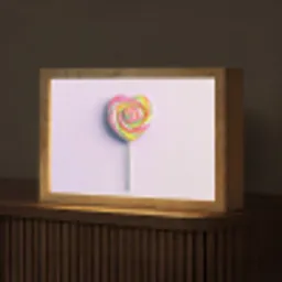 Hart - Lolly - Snoep Light Box met kabel (Tafellamp) klein -z3d_website