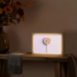 Hart - Lolly - Snoep Light Box met kabel (Tafellamp) klein -sfeer4