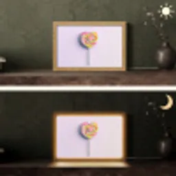 Hart - Lolly - Snoep Light Box met kabel (Tafellamp) klein -sfeer3