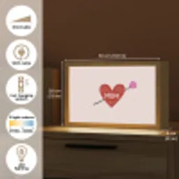 Hart - Rood - Bloem - Moeder Light Box met kabel (Tafellamp) klein -USP_EN
