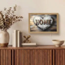 Home - Hart - Houtlook - Liefde Light Box met kabel (Tafellamp) klein -sfeer2