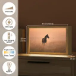 Paard - Grasveld - Zonsondergang Light Box met kabel (Tafellamp) klein -USP_EN