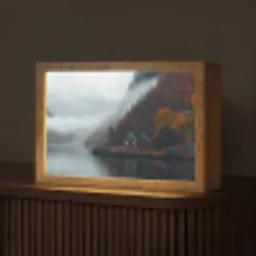 Huis - Rood - Bergen - Water Light Box met kabel (Tafellamp) klein -z3d_website