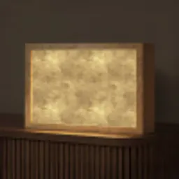 Industrieel - Textuur - Goud Light Box met kabel (Tafellamp) klein 924 -z3d_website