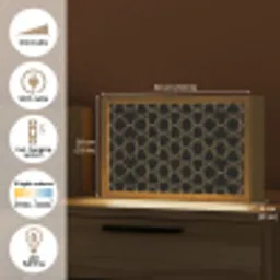 Verweven - Zeshoeken - Zwart - Goud Light Box met kabel (Tafellamp) klein 924 -USP_EN