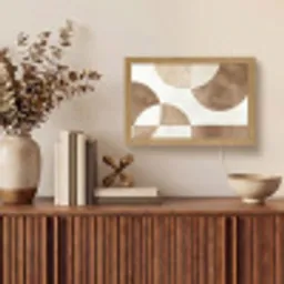 Snijdende cirkels - Overlappende vlakken Light Box met kabel (Tafellamp) klein -sfeer2