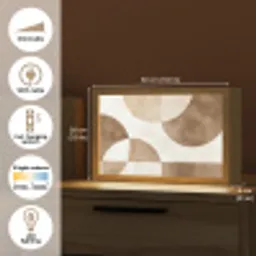 Snijdende cirkels - Overlappende vlakken Light Box met kabel (Tafellamp) klein -USP_EN