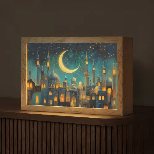Islamitisch - Moskee - Ramadan - Islam Light Box met kabel (Tafellamp) klein -z3d_website