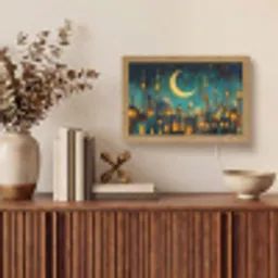 Islamitisch - Moskee - Ramadan - Islam Light Box met kabel (Tafellamp) klein -sfeer2