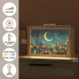 Islamitisch - Moskee - Ramadan - Islam Light Box met kabel (Tafellamp) klein -USP_EN
