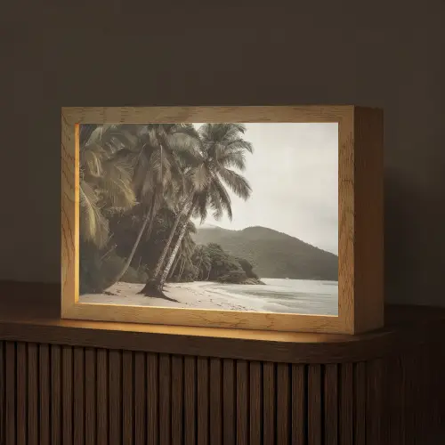 Eiland - Palmboom - Zee Light Box met kabel (Tafellamp) klein -z3d_website