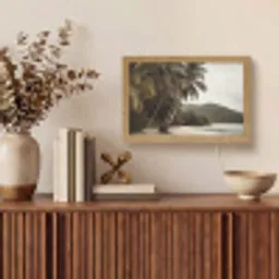 Eiland - Palmboom - Zee Light Box met kabel (Tafellamp) klein -sfeer2