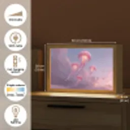 Kwallen - Roze - Wolken Light Box met kabel (Tafellamp) klein -USP_EN