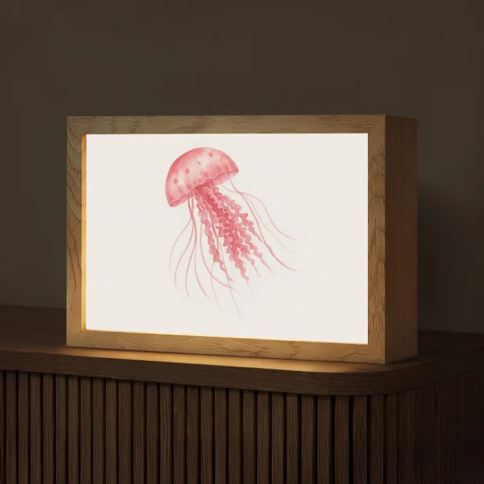 Kwal - Tentakels - Roze Light Box met kabel (Tafellamp) klein -z3d_website