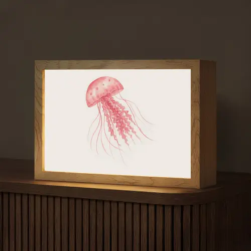 Kwal - Tentakels - Roze Light Box met kabel (Tafellamp) klein -z3d_website