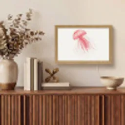 Kwal - Tentakels - Roze Light Box met kabel (Tafellamp) klein -sfeer2