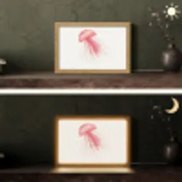 Kwal - Tentakels - Roze Light Box met kabel (Tafellamp) klein -sfeer3