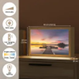 Steiger - Zonsondergang - Water - Zee - Reflectie Light Box met kabel (Tafellamp) klein -USP_EN