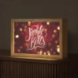 Jingle - Bells - Kerst - Rood Light Box met kabel (Tafellamp) klein -z3d_website