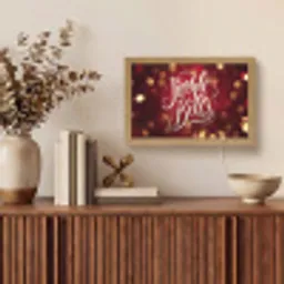 Jingle - Bells - Kerst - Rood Light Box met kabel (Tafellamp) klein -sfeer2