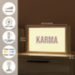 Karma - Luipaardprint - Geel Light Box met kabel (Tafellamp) klein -USP_EN