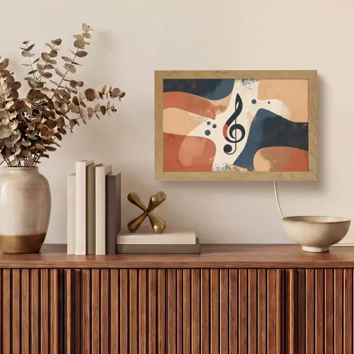 Sleutel - G - Abstract - Beige Light Box met kabel (Tafellamp) klein -sfeer2