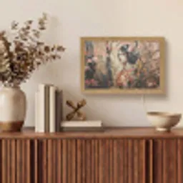 Kimono - Vrouw - kersenbomen Light Box met kabel (Tafellamp) klein -sfeer2
