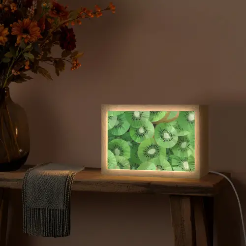 Kiwi - Groen - Pitten Light Box met kabel (Tafellamp) klein -sfeer4