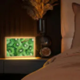 Kiwi - Groen - Pitten Light Box met kabel (Tafellamp) klein -sfeer1