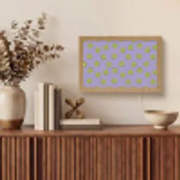 Kiwi - Patroon - Paars Light Box met kabel (Tafellamp) klein 924 -sfeer2