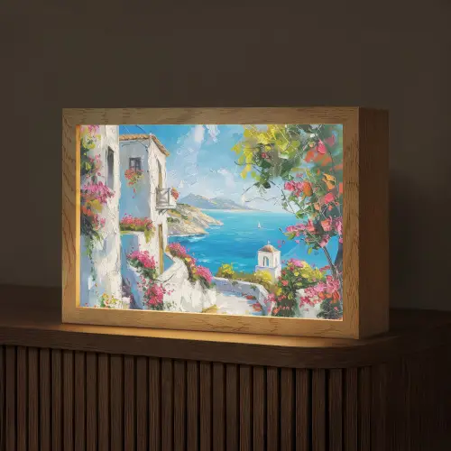 Landschap - Bloemen - Natuur - Zomer Light Box met kabel (Tafellamp) klein -z3d_website