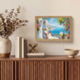 Landschap - Bloemen - Natuur - Zomer Light Box met kabel (Tafellamp) klein -sfeer2