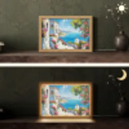 Landschap - Bloemen - Natuur - Zomer Light Box met kabel (Tafellamp) klein -sfeer3