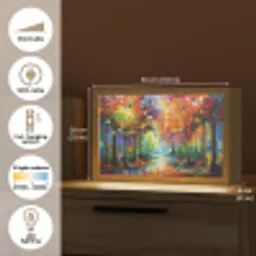 Landschap - Bos - Kleuren - Natuur Light Box met kabel (Tafellamp) klein -USP_EN
