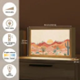 Landschap - Heuvels - Zonsondergang Light Box met kabel (Tafellamp) klein -USP_EN