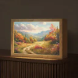 Landschap - Illustratie - Natuur Light Box met kabel (Tafellamp) klein -z3d_website