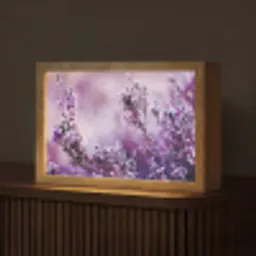 Lavendel - Winter - Bloemen - Paars Light Box met kabel (Tafellamp) klein -z3d_website