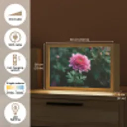 Blad - Chrysant - Roze - Schaduw Light Box met kabel (Tafellamp) klein -USP_EN