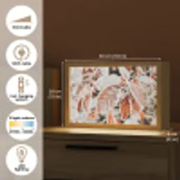 Bladeren - IJs - Winter - Natuur Light Box met kabel (Tafellamp) klein -USP_EN