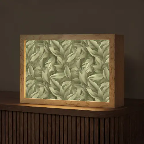 Bladeren - Modern - Groen Light Box met kabel (Tafellamp) klein 924 -z3d_website