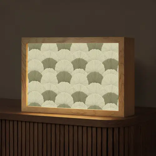 Bladeren - Structuur - Groen Light Box met kabel (Tafellamp) klein 924 -z3d_website