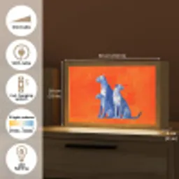 Luipaarden - Stippen - Oranje Light Box met kabel (Tafellamp) klein -USP_EN