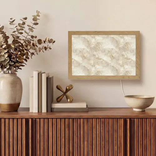 Lichtbeige - Onyx - Subtiel Light Box met kabel (Tafellamp) klein 924 -sfeer2