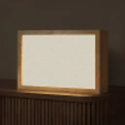 Lichtbeige - Terrazzo - Grijs Light Box met kabel (Tafellamp) klein 924 -z3d_website