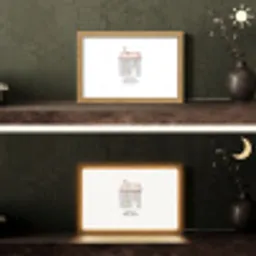 Lichtblauw - Huisje - Mama - Tekst Light Box met kabel (Tafellamp) klein -sfeer3