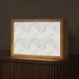 Lichtgrijs - Ruw - Subtiel Light Box met kabel (Tafellamp) klein 924 -z3d_website